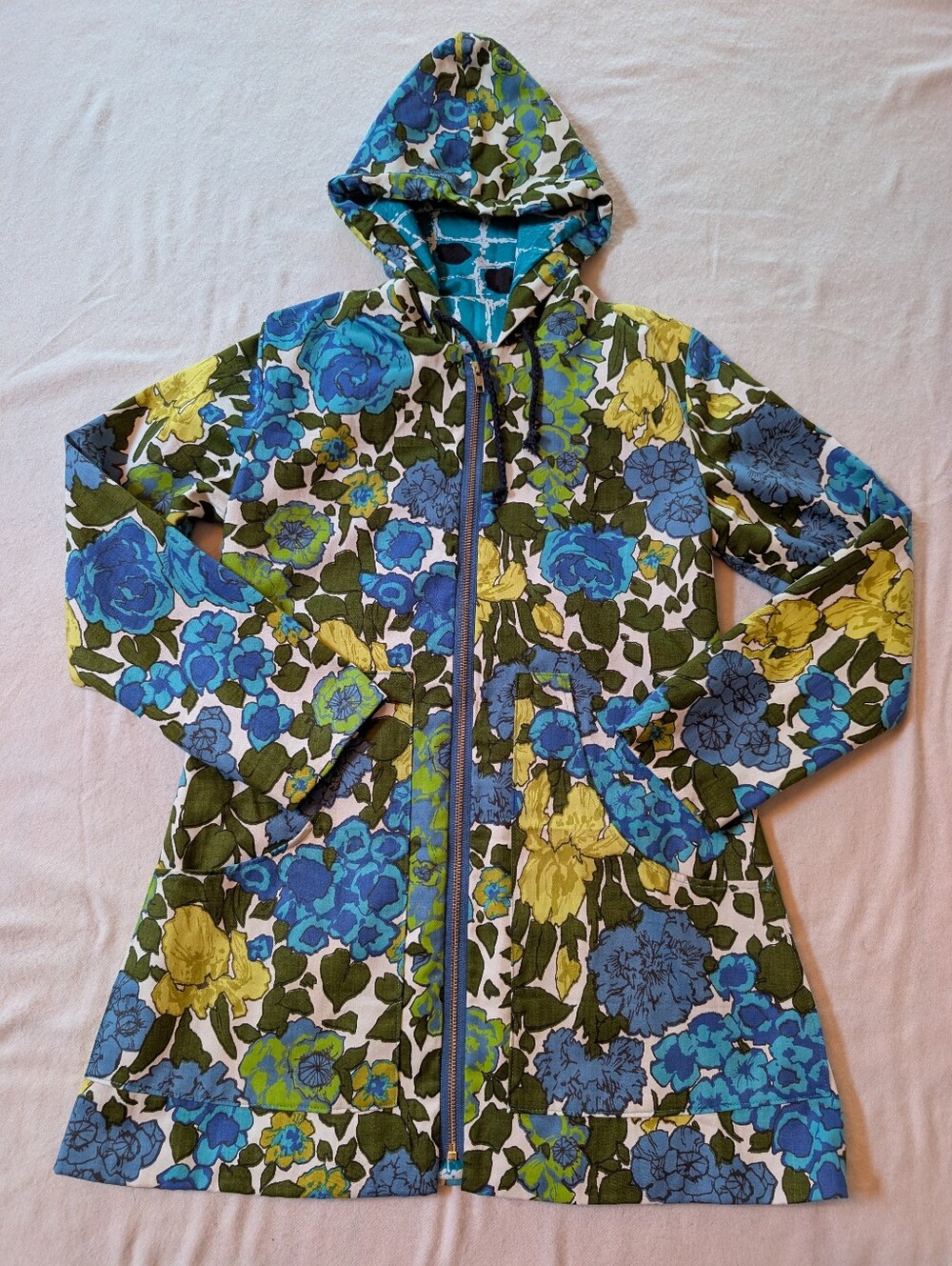 Vintage Floral Hooded Women's Jacket